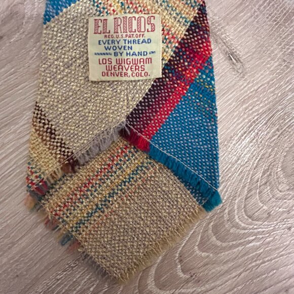Los Wigwam Weavers El Ricos hand woven plaid tie - Picture 4 of 6